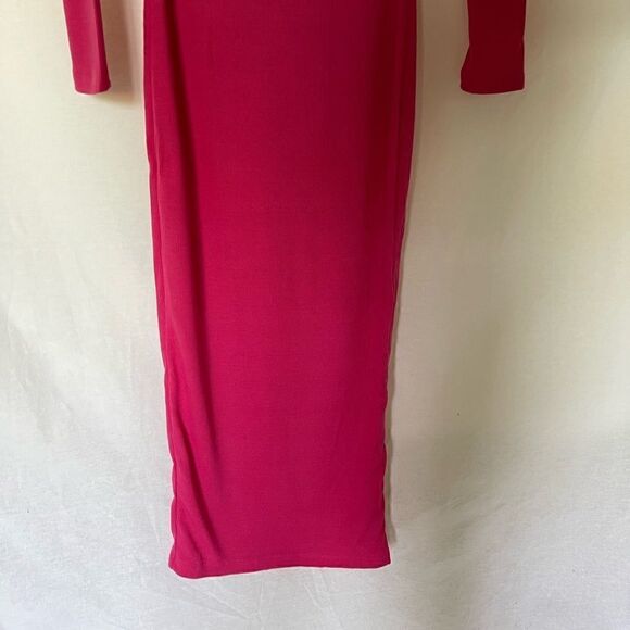 Pink Cut out Bodycon midi dress - Picture 6 of 11
